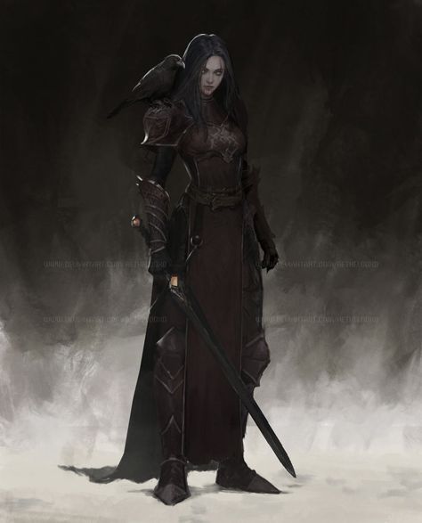 Dnd Shadar-kai Female, Dnd Shadar Kai, Kai Character, Shadar Kai Female, Shadow Elf, Shadar Kai, Dark Character, Blood Hunter, A Crow