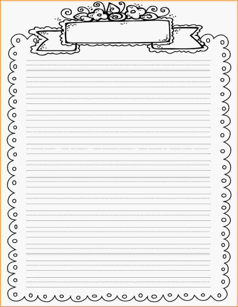 Lined Paper With Border, Vow Paper, Theme Writing, World Of Printables, Free Paper Printables, Printable Border, Printable Graph Paper, Printable Lined Paper, Handwriting Paper