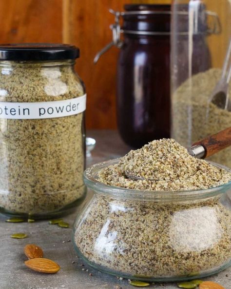 Homemade Vegan Natural Protein Powder Soy Protein Powder Recipes, Homemade Protein Powder, Natural Protein Powder, Once A Month Cooking, Dairy Free Soy Free, Protein Powder Recipes, Vegan Protein Powder, Healthy Banana Bread, Homemade Gluten Free