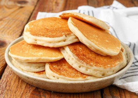 Eggless Buttermilk Pancakes Eggless Buttermilk Pancakes, Eggless Pancake Recipe, Eggless Pancakes, Almond Flour Baking, Banana Nut Pancakes, Pancakes Fluffy, Pull Apart Pizza Bread, Keto Chocolate Mousse, Cheese Twists