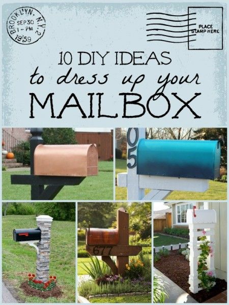 10 DIY Mailbox Ideas for A Happy Mailbox | Remodelaholic.com #diy #mailbox #curbappeal @Remodelaholic Mail Box Ideas Diy, Unique Mailbox Ideas, Diy Mailbox Ideas, Creative Mailbox Ideas, Funny Mailboxes, Unique Mailbox, Mailbox Diy, Old Mailbox, Mailbox Garden