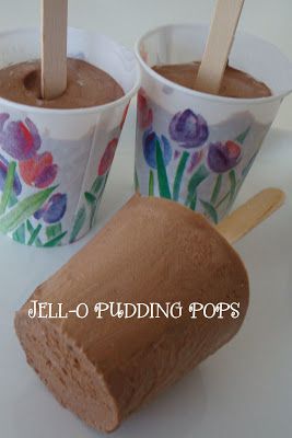 Homemaking Fun: JELL-O Homemade Pudding Pops Jello Pudding Pops, Pudding Pops, Pudding Pop, Homemade Pudding, 8x8 Pan, Wire Whisk, Homemade Popsicles, Jello Recipes, Jell O