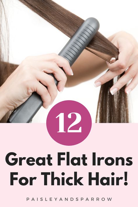 Hair straightener options for thick hair! Best flat iron for curls or straight hair styles. Good Straighteners, Best Straightener, Best Flat Iron, Sleek Straight Hair, Straight Hair Styles, Straight Iron, Flat Irons Best, Thick Coarse Hair, Natural Hair Care Routine