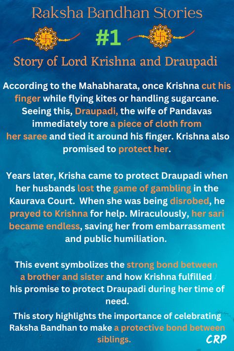 There are many fascinating stories related to Raksha Bandhan. This story is from Mahabharate. The story is of Lord Krishna and Draupadi. Raksha Bandhan Krishna, Raksha Bandhan Story, Krishna And Draupadi, Krishna Story, Story Of Krishna, Friendship Stories, Kids Story, The Mahabharata, Krishna Book