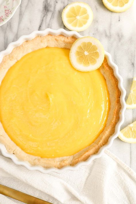 Lemon Pie Without Meringue - Elle & Pear Easy Lemon Pie Filling Recipes, Lemon Meringue Pie Crust, Easy Lemon Meringue Pie Recipe, Lemon Pie Recipe Condensed Milk, Best Lemon Pie Recipe, Homemade Lemon Meringue Pie, Sugar Free Pastries, Lemon Meringue Pie Easy, Best Lemon Meringue Pie