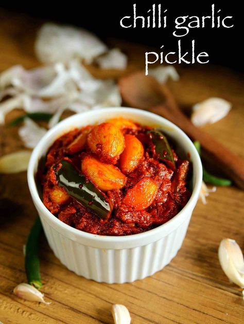 garlic pickle recipe Garlic Pickle Recipe Indian, Garlic Pickle Recipe, Indian Pickle Recipe, Dal Rice, Hebbars Kitchen, Pickle Recipes Homemade, Lime Pickles, Hebbar's Kitchen, Veg Snacks