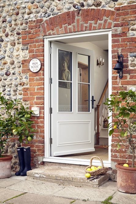 Wooden doors gallery - ideas & inspiration | Anglian Home Front Doors Uk, Wooden Front Door, Victorian Front Doors, Cottage Front Doors, Front Door Inspiration, Traditional Front Doors, Front Door Styles, Cottage Door, Porch Doors