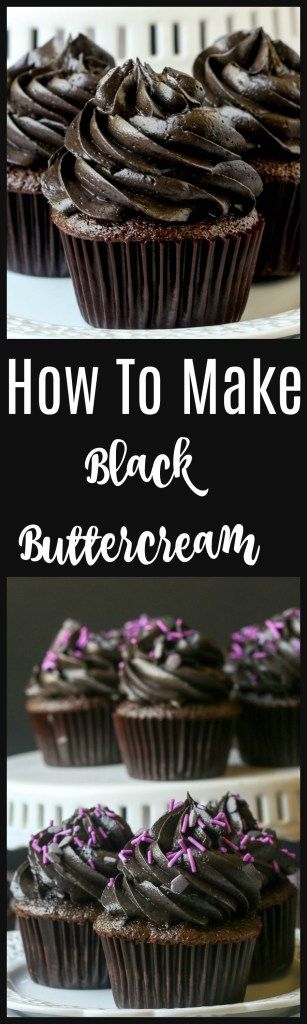 how to make black buttercream frosting How To Make Black Buttercream Icing, Black Chocolate Buttercream Frosting, How To Make Black Buttercream, How To Make Black Icing, Black Buttercream Frosting, Black Buttercream, Black Icing, Brown Food Coloring, Mousse Au Chocolat Torte