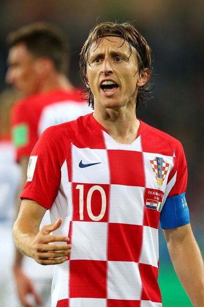 Luka Modric of Croatia in action at the 2018 World Cup Finals. Vatreni Croatia, Modric Croatia, Croatian Football, Russia World Cup, Johan Cruyff, World Cup Russia 2018, Football Stars, Luka Modric, Football Legends