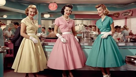 Women’s Dresses in the 1950s | Vintage Clothing Guides Vintage Fashion 1950s 1960s, Christian Dior New Look, Rock N Roll Dress, Housewife Dress, 1950s Woman, Dior New Look, Roll Dress, Vintage Fashion 1950s, Clothing Guide