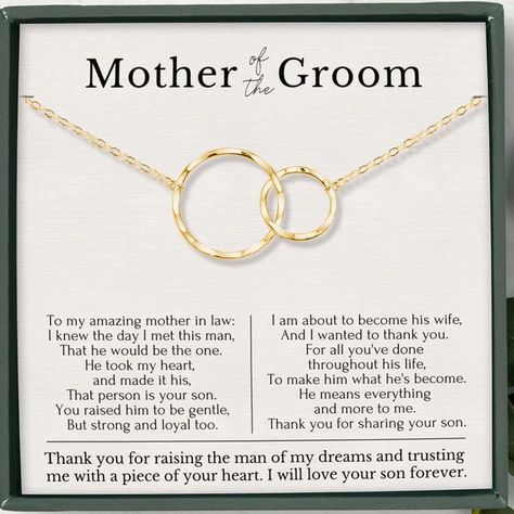 Law Necklace, Groom Gift From Bride, The Man Of My Dreams, Man Of My Dreams, Western Themed Wedding, Mother Of The Groom Gift, Mother Of Groom, Wedding Gifts For Parents, Mother Of The Groom Gifts