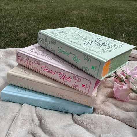 Fairyloot Twisted Series Special Editions 🌷🌻🌸🌹 They’re finally here and looking absolutely stunning. I don’t think I’ll ever get over them, the covers, the sprayed edges, just everything about these books are gorgeous 🩷 I ordered them back in December so I’ve been counting down the days until they get here and I can’t wait to finally put them on my shelf! Still trying to find the perfect spot, I may have to have another reorganising session! Twisted Series Special Edition, Get Over Them, Pretty Books, Twisted Series, Secret Gardens, Book Lover, Get Over It, Beautiful Images, Book Lovers