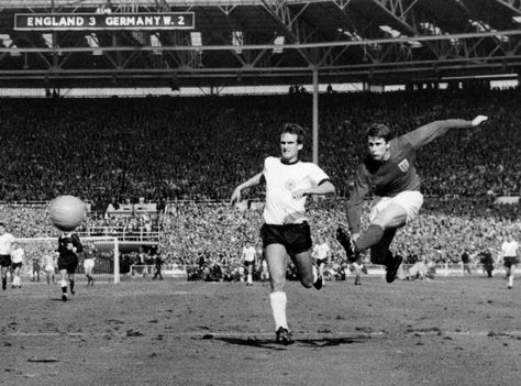 They think its all over..... 1966 World Cup Final, History Of Football, Barnsley Fc, Blackpool Fc, Middlesbrough Fc, 1966 World Cup, Burnley Fc, Fulham Fc, Football Goal