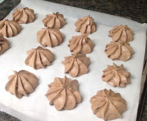 Mocha Meringues Recipe Mocha Meringue Cookies, Meringue Recipes, Meringues Recipe, Meringue Recipe, Free Friends, Meringue Cookies, Peppermint Mocha, Pastry Bag, Recipe Details