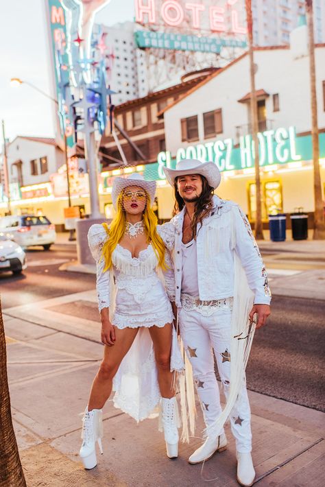 Not Another Wedding: A No Fucks Given Las Vegas Vow Renewal · Rock n Roll Bride Mens Vegas Wedding Attire, Vegas Themed Costumes, Vegas Party Outfit Ideas, Vegas Dress Up Theme, Vegas Costume Party, Vegas Wedding Mens Outfit, Las Vegas Cowgirl Outfit, Las Vegas Cowgirl, Las Vegas Themed Party Outfit