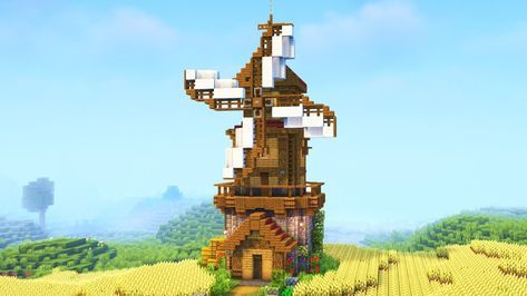 Build A Windmill, Minecraft World, Windmill Design, Minecraft Buildings, How To Build, Minecraft, Building, Design