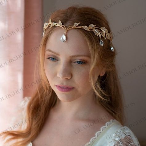 Fairy Crown, Elven Headband, Renaissance Faire Hair accessory, forehead tiara Forehead Jewelry Wedding, Diadem Hairstyle, Forehead Crown, Forehead Tiara, Queen Of The Fairies, Elf Tiara, Fairy Headband, Elven Princess, Fairy Crown