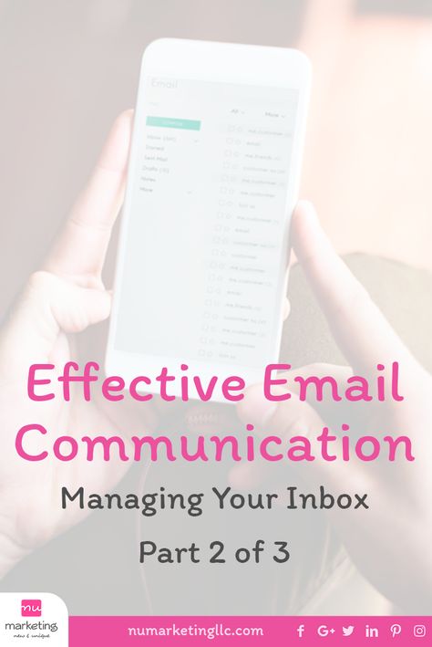 Effective Email Communication – Part 2 of 3 – Managing Your Inbox. Managing your inbox can be an overwhelming task. Set up folders and rules and then check those folders once a day. Find in-depth tips in Part 2 of our series. https://numarketingllc.com/effective-email-communication-part-2-3-managing-inbox/. Email Communication, Strategic Marketing Plan, Workplace Communication, Communication Tips, Architecture Engineering, Construction Architecture, Online Closet, Strategic Marketing, Advertise Your Business