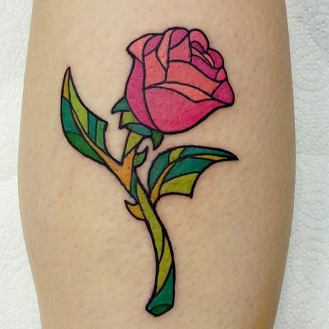 Beauty and the Beast Rose Tattoo | Tattoo Ideas and Inspiration Beauty And The Beast Tattoos, Beauty And The Beast Rose Tattoo, The Beast Tattoo, Beast Tattoo, Disney Tattoo Ideas, Beauty And The Beast Tattoo, Beauty And The Beast Rose, Tattoo Disney, Disney Sleeve