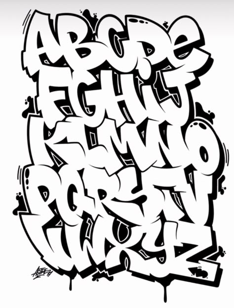 Grafitti Letters Alphabet, Grafitti Letters Design Fonts, Lowercase Graffiti Letters, Gerfittie Letters, Grafitti Letters Design, Graffiti Lettering Alphabet Throw Up, Straight Letter Graffiti, Graffiti Straight Letters Alphabet, Graphitti Letters Fonts