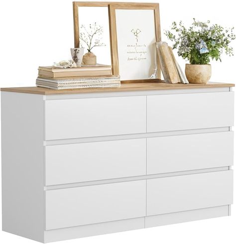 Amazon.com: Spaco White Dresser for Bedroom,6 Drawer Dresser,Chest of Drawers & Dresser,Wood Dresser,Dresser Bedroom Furniture,Wide TV Stand Dresser for Nursery,Kid's Room : Home & Kitchen White Baby Dresser, Dresser Tv Stand, Bedroom Drawers, Nursery Dresser, White Dresser, Wood Dresser, 6 Drawer Dresser, Bedroom Furniture Dresser, Dresser Drawers