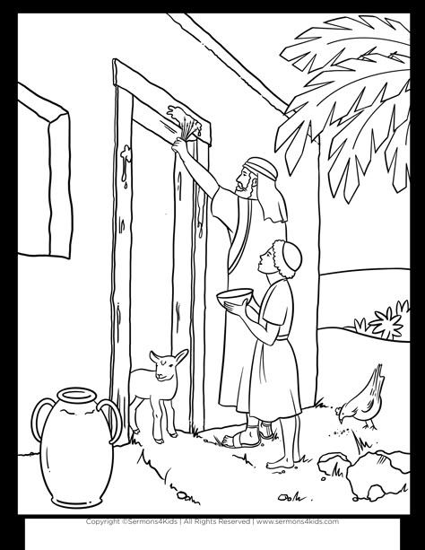 Passover Lamb Coloring Page | Sermons4Kids Passover Activities, Passover Crafts, Passover Lamb, Sunday School Coloring Pages, Fathers Day Coloring Page, Childrens Sermons, Swear Word Coloring Book, Mario Coloring Pages, Abstract Coloring Pages