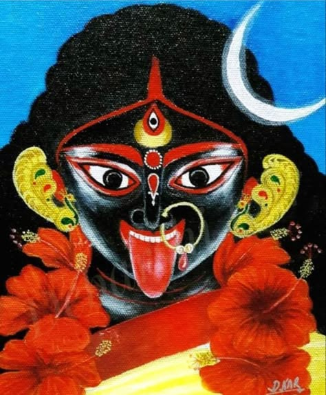 Maa Kali Art, Ma Durga Painting, Kali Drawing, Maa Drawing, Indian Calendar, Universal Guidance, Kali Art, Devi Kali, Jai Maa Kali