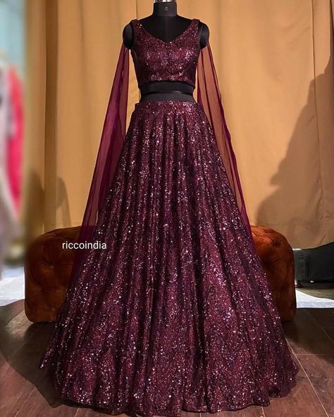 Red Wine Lehenga, Heavy Lengha, Bridesmaid Suit, Unique Lehenga, Wedding Dress Lehenga, Sequins Lehenga Choli, Bridesmaid Suits, Sequins Lehenga, Dress Lehenga