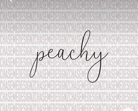 Peachy Tattoo On But, Just Peachy Tattoo, Peachy Tattoo, Peach Tattoo, Food Tattoos, Cursive Tattoos, Tattoo Font, Japan Tattoo, Funny Tattoos