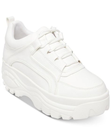 The Best White Sneakers for Women in 2018 - Glamour Platform Tennis Shoes, Best White Sneakers, Chunky Platform Sneakers, White Platform Sneakers, White Platform, Pink Sneakers, Chunky Platform, Chunky Sneakers, Leather Shoes Woman