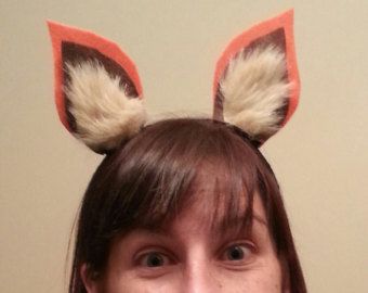 Fox ears headband Diy Fox Ears, Fox Halloween Costume, Fox Ears Headband, Fox Halloween, Felt Kids, Wood Badge, Fox Costume, Girl Scout Daisy, Felt Fox