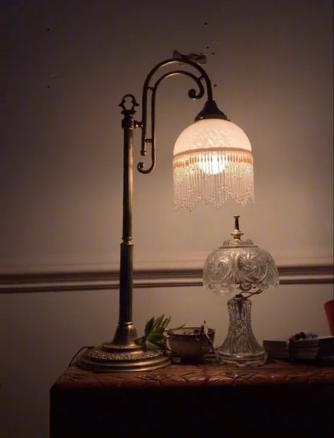 Dark Academia Table Lamp, 1920s Inspired Bedroom, Vintage Lamps Aesthetic, Dark Academia Lighting Fixtures, 1920s Aesthetic Decor, 1920s Bedroom Aesthetic, 1920s Room Aesthetic, Dark Academia Lighting, Dark Academia Lamp