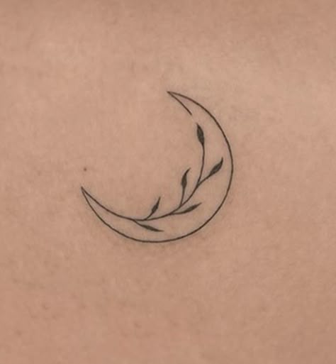 Womens Simple Tattoos, Moon Tattoo Ribs, Simple Moon Tattoo Designs, Simple Moon Tattoos, Moon Rib Tattoo, Moon Tattoo Minimalist, Moon Tattoo Simple, Simple Moon Tattoo, Dainty Moon Tattoo