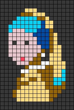 No Face Alpha Pattern, Perler Bead Famous Paintings, Perler Bead Famous Artwork, Marilyn Monroe Alpha Pattern, Famous Painting Cross Stitch, Old School Toys, Tiny Cross Stitch, Diy Perler Bead Crafts, Johannes Vermeer