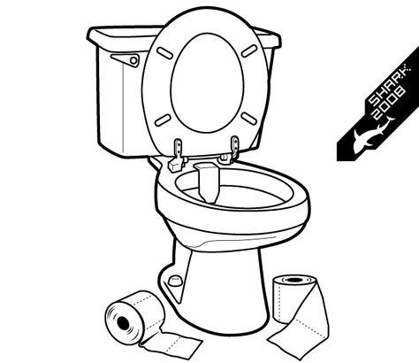 Toilet Vector Illustration Bathroom Clipart, Toilet Illustration, Kitchen Vector, Toilet Drawing, Cookware Design, Toilet Rules, Cool Arm Tattoos, Patent Art, Free Graphics