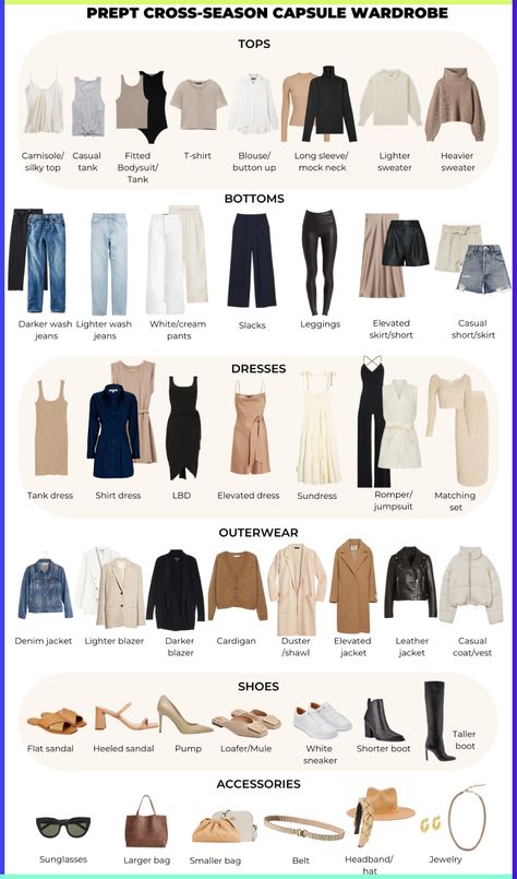 Think you need to spend a fortune on clothes, constantly stay up to date with brands/trends, shop till you drop, and have endless options in your closet to stay stylish? Think again. Enter the capsule wardrobe!This concept popular these days and it is one of the top areas our clients ask us here at Prept. The capsule wardrobe concept has been around for some time, which makes sense, as it's all about finding timeless, classic pieces that can stand the test of time. So, let's talk about it! Keep Build Wardrobe Women, Basic Outfit Capsule, Classic Style Women Over 40 Capsule Wardrobe, Building Basic Wardrobe, Versatile Capsule Wardrobe, Creating A Wardrobe Style, How To Create A New Wardrobe Style, Classic Feminine Capsule Wardrobe, Fancy Capsule Wardrobe