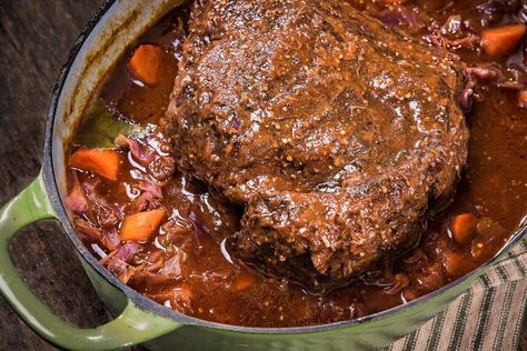 Certified Angus Beef German Pot Roast Recipe, German Pot Roast, Braised Chuck Roast, German Food Authentic, German Cooking, Classic Pot Roast, Bday Dinner, Roast Beef Recipes, Dark Beer