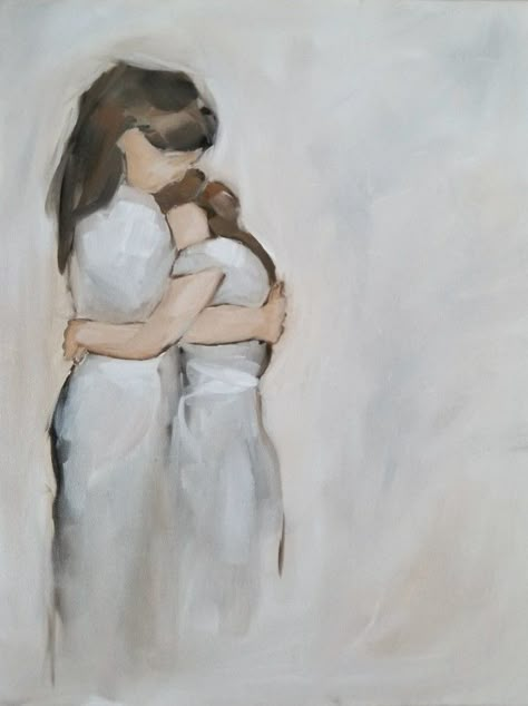 Hugging Mom And Daughter, Mom Daughter Love, Mom Hugging Daughter, Mother And Baby Art, Mother And Daughter Painting, Inner Child Aesthetic, Mom And Daughter, Mother And Child Drawing, Mother And Daughter Drawing