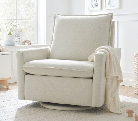 Glider Rocker Chair & Ottoman Sets | Pottery Barn Kids Nursery Furniture Pottery Barn Kids, Harlow Crib Pottery Barn, Pottery Barn Baby Nursery Boy, Nursery Pottery Barn Kids, Baby Pottery Barn, Pottery Barn Kids Nursery Boy, Swivel Glider Recliner Pottery Barn, Glider Ottoman Nursery, Updated Glider Rocker