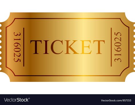 Gold Ticket, Golden Ticket, Ticket Template, Stage Set, Business Names, Transparent Png, Png Images, Adobe Illustrator, Vector Free