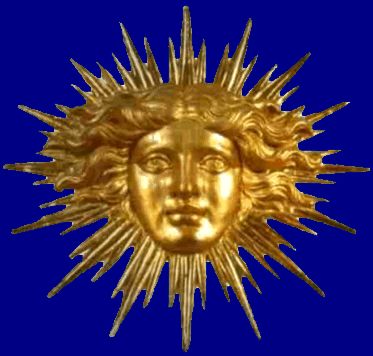 http://www.louis-xiv.de/uploads/pics/Sun.gif Apollo Symbol, Greek God Of Light, Religious Iconography, The Sun King, Chateau Versailles, Mother Images, Sun King, Sun God, Cool Masks