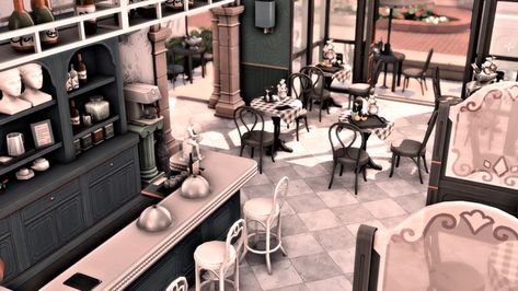 Parisian Bistro | Patreon Parisian Bistro, Sims 4 Build, Parisian Style, Diner, Paris