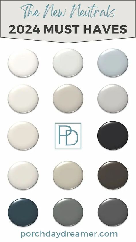 2024 Trends: The NEW Neutral Paint Colors Best Bathroom Wall Paint Colors, Best New Paint Colors, Popular Bathroom Colors 2024, Whole Interior Paint Colors, Best Paint Colour For Bedroom, Sw Grey Paint Colors, Top Neutral Paint Colors 2024, 2024 Home Paint Color Trends, Neutral Paint Colors 2024