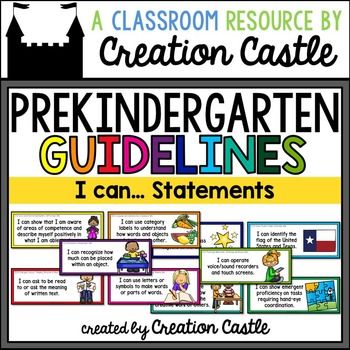 Texas Prekindergarten Guidelines - I Can StatementsCurrent as of: August 2015Attention Texas teachers! Use this easy to prepare resource to post your daily or weekly guidelines and help students take ownership in their learning!Each guideline statement is written as an "I can..." statement with a few adjustments to the wording. Texas Teacher, I Can Statements, Class Management, Pre Kindergarten, Classroom Setup, Bright Ideas, School Organization, A Classroom, Resource Classroom