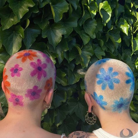 Painted Buzzcut, Buzzcut Ideas, Directions Hair Colour, Shaved Head Designs, Hair Colour Design, Shaved Hair Designs, Buzzed Hair, Hair Patterns, Shaved Head