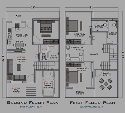 25x35 House Plans, Sustainable Drawing, 3bhk Plan, Smart House Plans, Bungalow House Floor Plans, 20x30 House Plans, Square House Plans, Budget House Plans, 20x40 House Plans