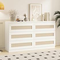 Natural Wood Dresser, White Dressers, Dresser Minimalist, Rattan Dresser, Drawers For Bedroom, Wood Chest Of Drawers, Drawer Bedroom, Long Dresser, Nursery Dresser