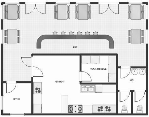 Restaurant Plan, Plan Layout, Plan Design, Business Ideas, Coffee Bar, Floor Plan, Meal Planning, Design Ideas, Floor Plans