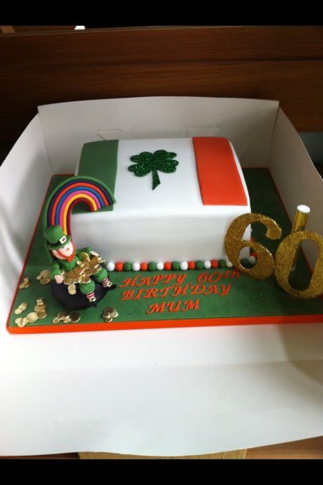 Irish Birthday Cake, Irish Cakes, Irish Theme Party, Ireland Party, Irish Cake, St Patricks Day Cakes, Irish Birthday, Irish Theme, 80 Birthday Cake