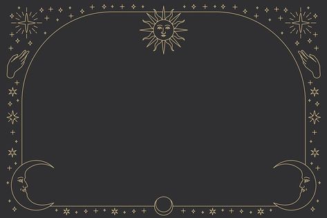 Celestial Icons, Mystic Wallpaper, Frames Design Graphic, Witch Wallpaper, Desktop Themes, Gold Galaxy, Slide Background, Presentation Backgrounds, Free Illustration Images